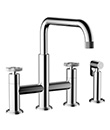 4-hole basin mixer deck-mounted