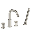 4-hole bath/shower mixer deck-mounted