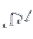 (KJ812R000) 4-hole deck bath/shower mixer