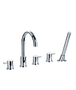 (KJ807S000) 5-hole bath/shower mixer deck-mounted