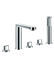 (KJ808S000) 5-hole bath/shower mixer deck-mounted