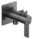Single lever bidet mixer with outlet and holder