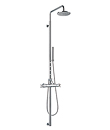 (KJ8218330) Thermostatic bath mixer with rain shower