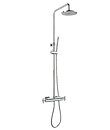 Thermostatic shower mixer with rain shower