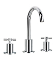 Two-handle basin mixer