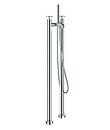 Two-handle bath/shower mixer floor-mounted