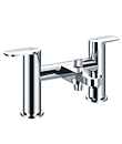 Two-handle deck bath/shower mixer