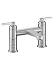 Two handle bath mixer deck-mounted