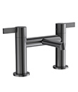 Two handle bath mixer deck-mounted