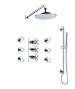 Wall thermostatic concealed shower mixer